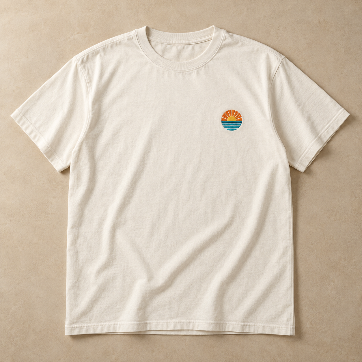 Sand Southland HubSports t-shirt with chest badge